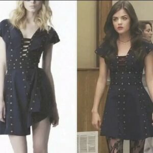 NWT  Zac Posen x Target Black Blue Studded Mini Dress   Women's Size 12